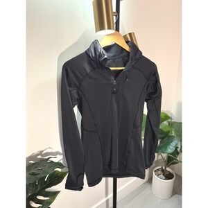 Outdoor Research Mens Quarter Zip Grid Fleece Base‎ Layer Thumbholes Black S